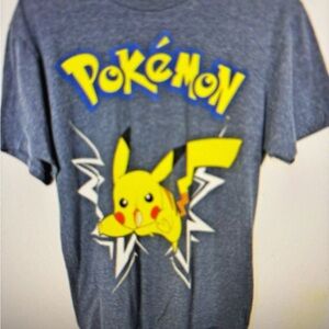 Pokémon Pikachu Men’s Short Sleeve T-Shirt S-lge  Blue